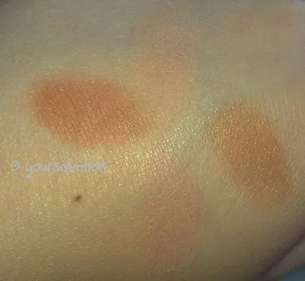 Kozmetikai szerek az arc alsó 3 és Shimmer Blush értékelés