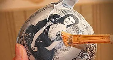 Decoupage lámpa kezét lépésről lépésre oktatás workshop