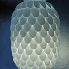 lampă de designer din linguri de plastic, handsgolden