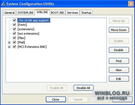 Diagnosticarea problemelor de încărcare Windows XP folosind msconfig - articol despre Microsoft Windows