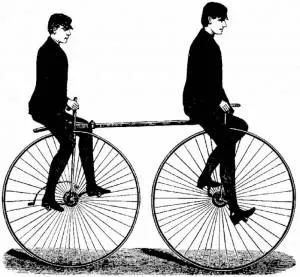 Двойна велосипед (тандем) и как да го направя със собствените си ръце - лесно нещо