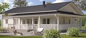 Финландските дома от лепени греди finnlamelli - официален уеб сайт