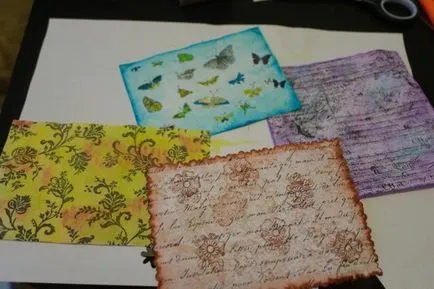 Hátteret scrapbooking anyagok kéznél, az ország mesterek