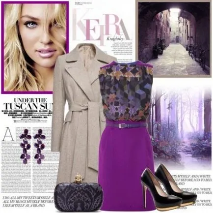 Purple вечерна рокля най-добрите, с бели, тъмни и фините нюанси