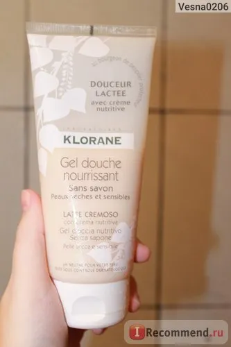 Gel de duș Klorane delicatețe lactate - „o textura mare, aroma delicata, pielea prajita