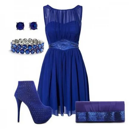 От какво да се носят синя рокля
