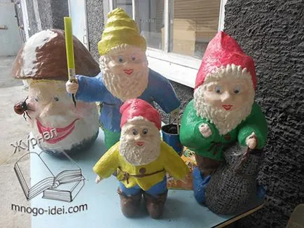 Gnome de sticle și pastă de hârtie maleabilă, o clasă de master