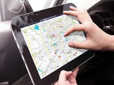 Utilizarea de navigare GPS pe călătorie