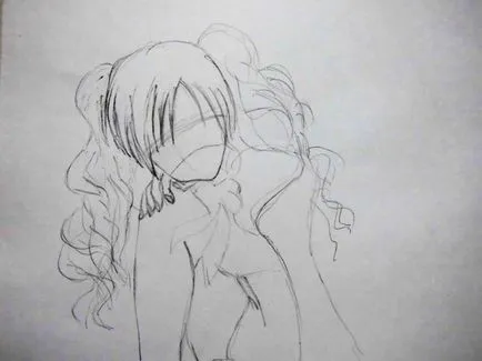 Cum de a desena o fată care stătea în etapele de creion stil anime