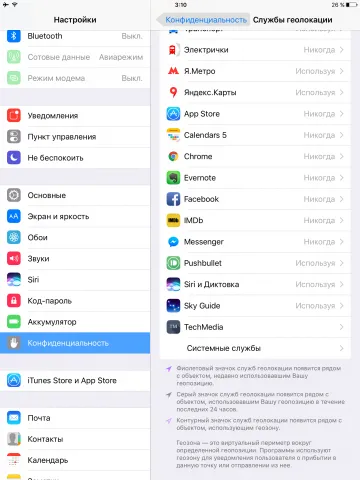 Cum se dezactivează ios shadowing