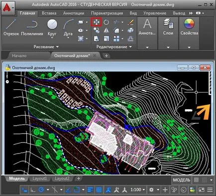 Как да прехвърля на чертежа в AutoCAD