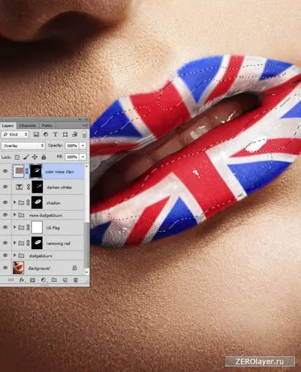 Как да използвате Photoshop за налагане на по-голям устни - Photoshop уроци, Photoshop уроци четка