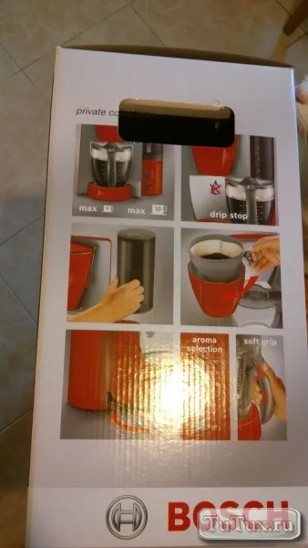 Ca un pachet de cafea în filtru de cafea Bosch TCA 6024