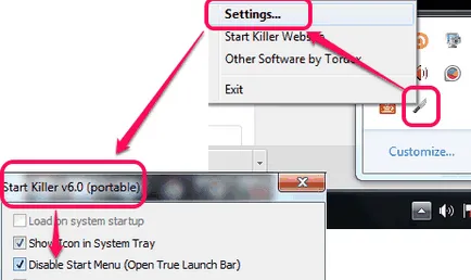 Cum de a elimina butonul Start din bara de activități Windows