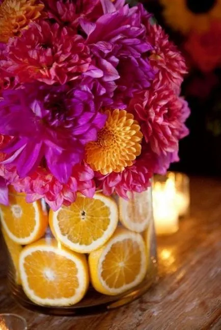 Как да украсят ваза с цветя
