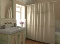 Hogyan válasszuk ki a függöny a fürdőszobában, mik a méretei és függönyök modell