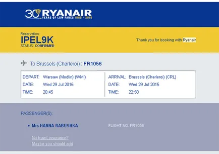 Cum să se înregistreze pentru un zbor ryanair