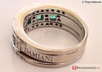 Damiani пръстен бяло злато с диаманти и изумруди статия 20039701 от колекцията на Belle Epoque