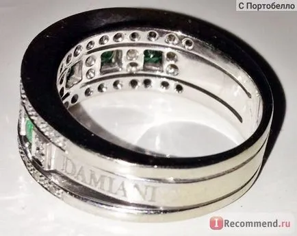 Damiani пръстен бяло злато с диаманти и изумруди статия 20039701 от колекцията на Belle Epoque