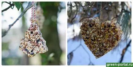 Manger gabona és kerti dekoráció ünnepe a madarak - kerttervezés saját kezét