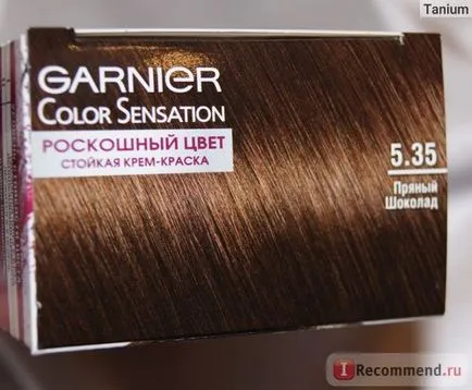 păr vopsea de culoare senzație de culoare garnier de lux - «numărul de ciocolată picant