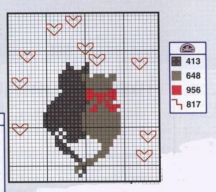 Малки котки бродерия - схеми за бродерия напречни