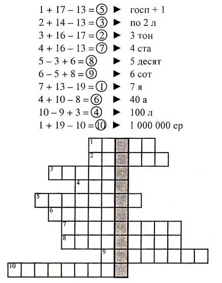 puzzle-uri matematice și puzzle-uri cu răspunsuri pentru clasa 1-4