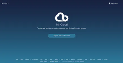 Mi felhő - szól felhő tárolási Xiaomi