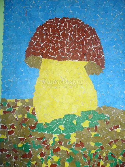 Mozaikok papírból készült el a kezét karton gyerekeknek