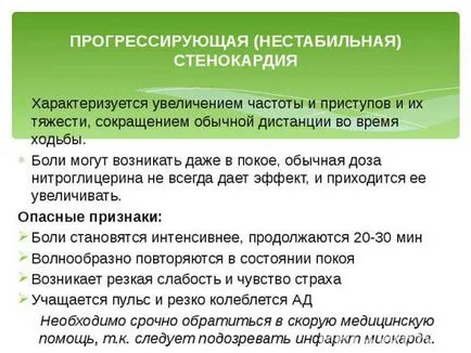 angină instabilă în boala cardiacă ischemică (boală coronariană) - tratament, diagnostic, în primul rând a apărut