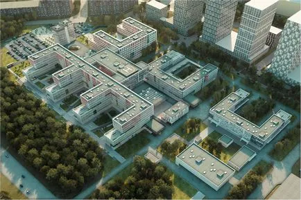 Noul complex spital din Kommunarka va consta din zece clădiri