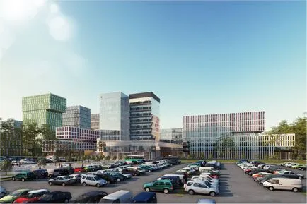 Az új kórház komplex Kommunarka áll tíz épületek