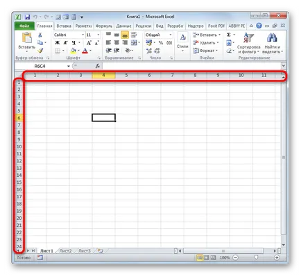 A számozás az sejtek Excel