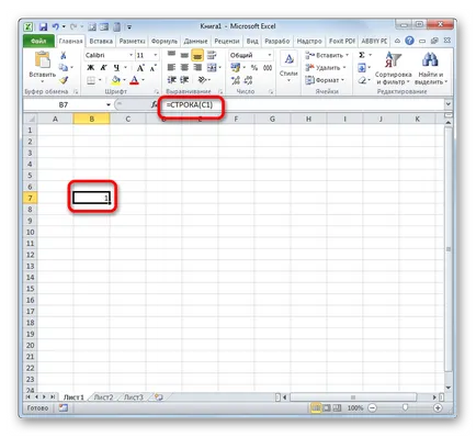 A számozás az sejtek Excel