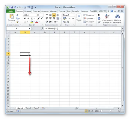 Numerotarea celulelor în Excel