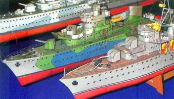 EDO - papír modellek - utánzás üveg a hajó modell