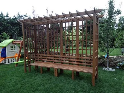 Pergola, fából készült kerti bútorok, pergolák és fa boltívek, Kerti pergola vásárolni Moszkva -