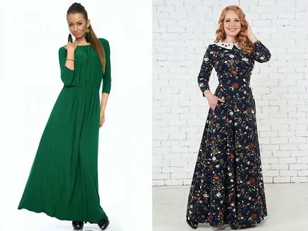 Rochie la podea, cu mâneci lungi - model universal pentru orice imagine