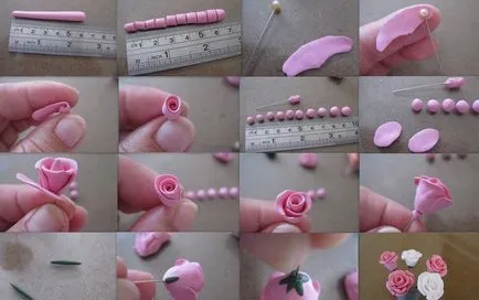 Polymer Clay kezdőknek, hogyan lehet egy medál, virágok, rózsák, fotó és videó műhelyek