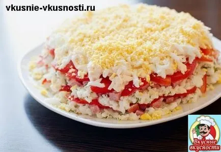 Tomate sub o haină de blană, bunătăți delicioase