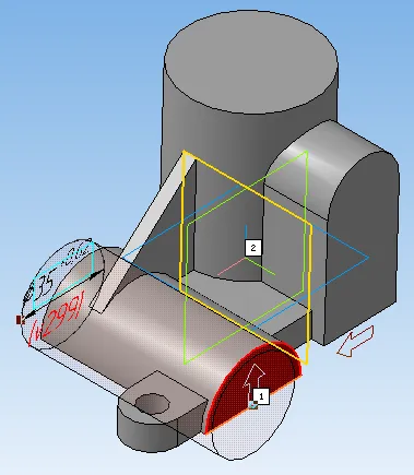 Épület egy „nehéz” részek iránytű 3d