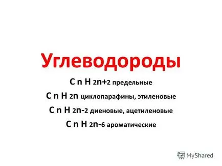 Представяне на основните понятия хибридизация хомоложни серия хомолози свободни радикали