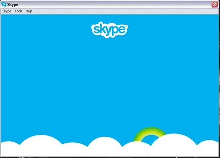 Amikor futtatja skype megjeleníti egy üres kék képernyő