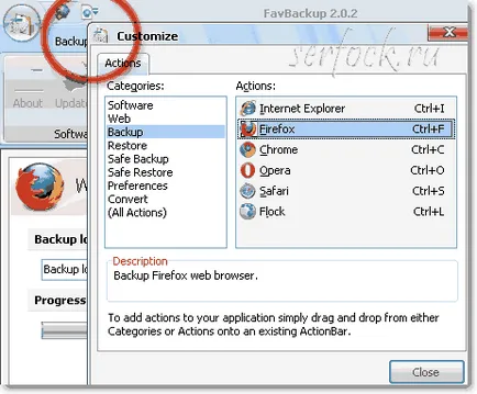 favbackup backup program opera, Internet Explorer, Mozilla Firefox, Chrome,