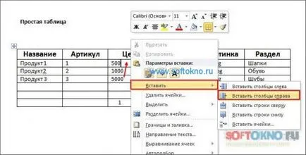 a crea cu ușurință un tabel într-o aplicație Microsoft Word