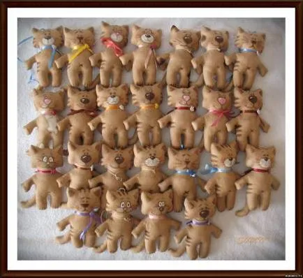 Gingerbread котка, със собствените си ръце, майсторски клас при модела - плат играчка - един плат и прежди - Каталог