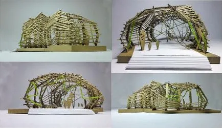 Lucrările pentru expoziția de concurență timp arhitectura pavilionului