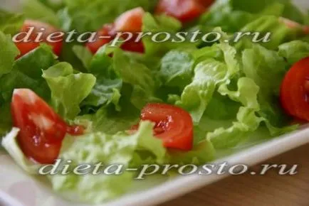 Salata cu somon, roșii și brânză rețetă cu o fotografie