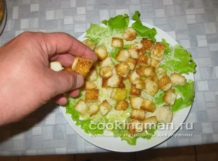 Salata Caesar cu creveți - gătit pentru bărbați