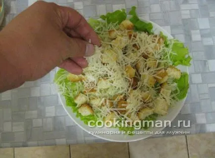 Salata Caesar cu creveți - gătit pentru bărbați